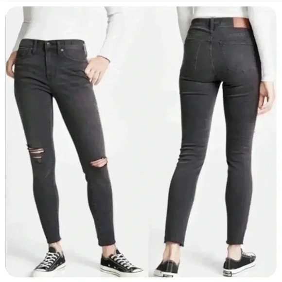 MADEWELL 9" High Riser SKINNY Jeans Shaw Wash Gray Size 25 - Picture 1 of 8